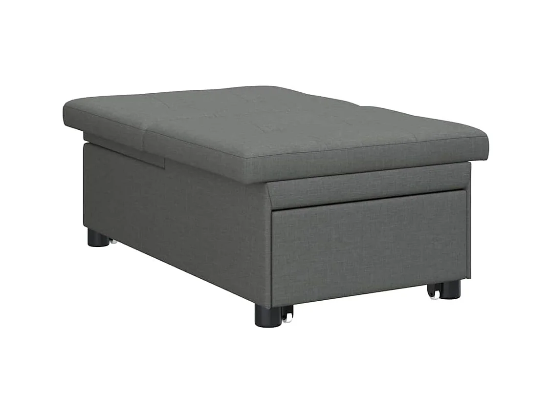 Divano letto grigio scuro 194 x 67 x 37 cm tessuto