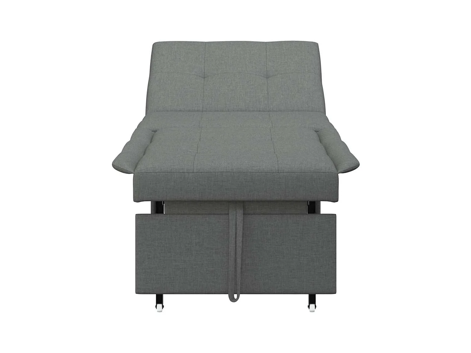 Divano letto grigio scuro 194 x 67 x 37 cm tessuto