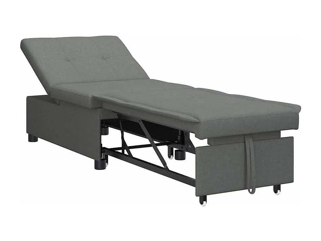 Canapé-Lit Gris foncé 194 x 67 x 37 cm tissu