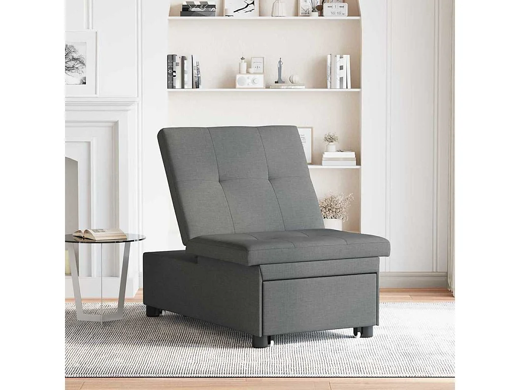 Canapé-Lit Gris foncé 194 x 67 x 37 cm tissu