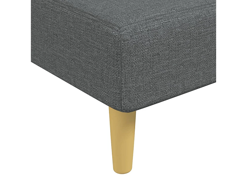 Sofá cama en forma de L gris oscuro 279x140x70 cm de tela