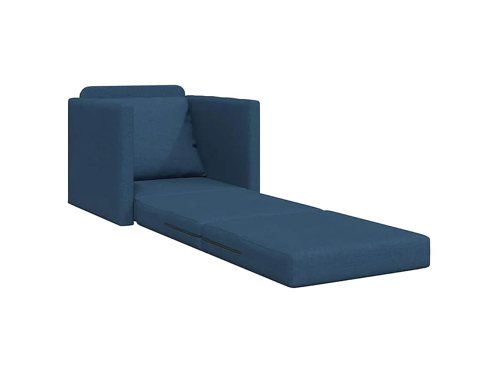 Canapé-lit avec coussin Bleu 74 x 77 x 81 cm tissu