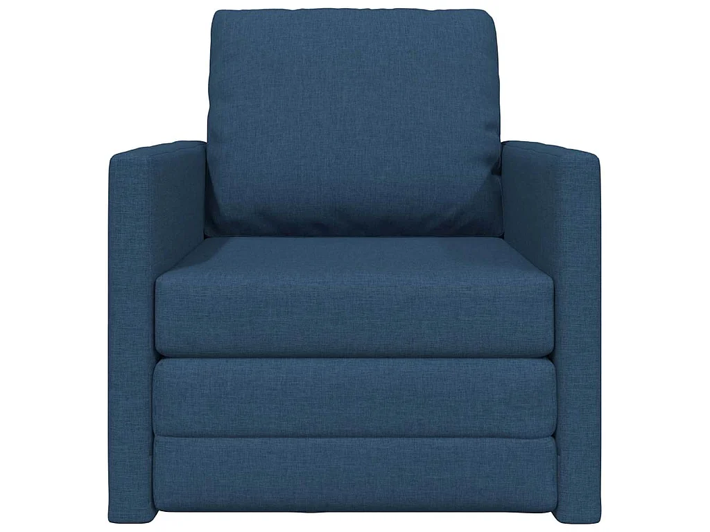 Canapé-lit avec coussin Bleu 74 x 77 x 81 cm tissu