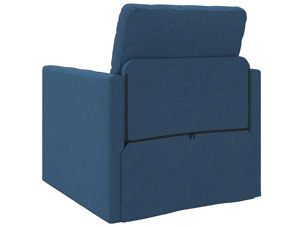 Canapé-lit avec coussin Bleu 74 x 77 x 81 cm tissu