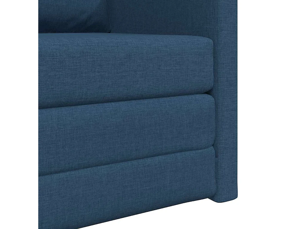Canapé-lit avec coussin Bleu 74 x 77 x 81 cm tissu