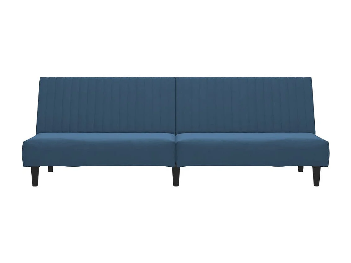 Sofá cama de 2 plazas de terciopelo azul