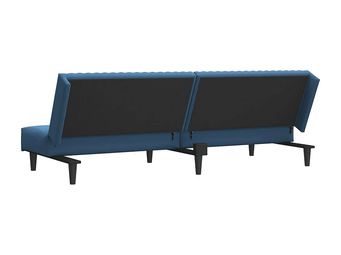 Sofá cama de 2 plazas de terciopelo azul
