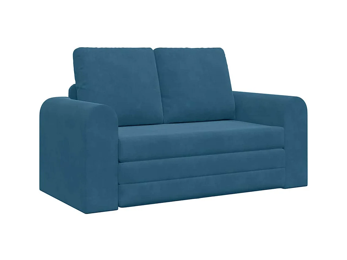 Divano letto blu 148 x 71 x 83 cm in velluto