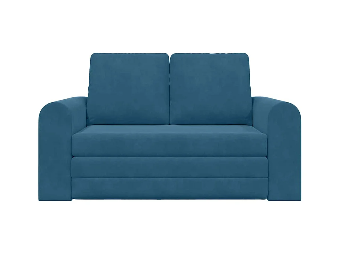Divano letto blu 148 x 71 x 83 cm in velluto