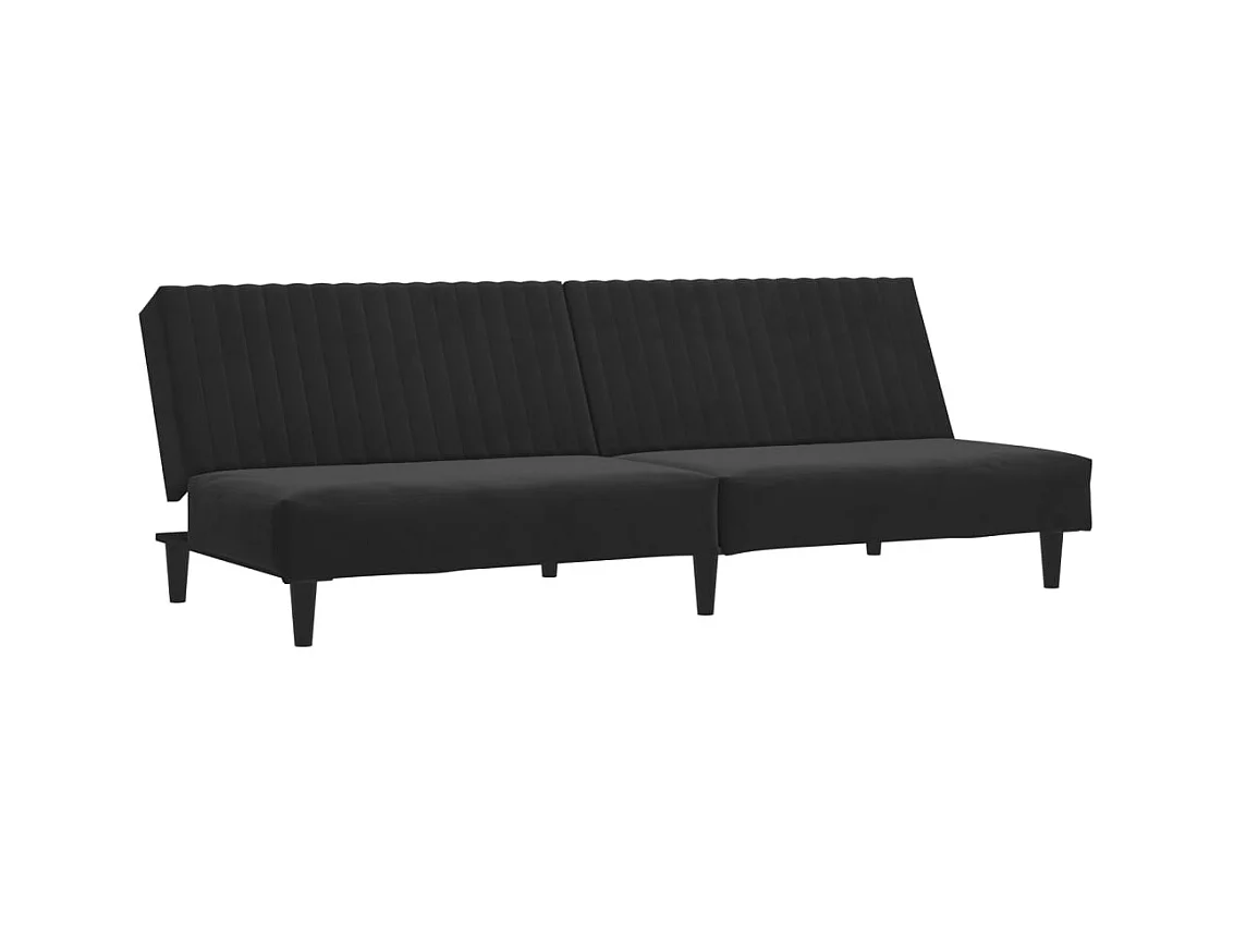 Sofá cama de 2 plazas de terciopelo negro