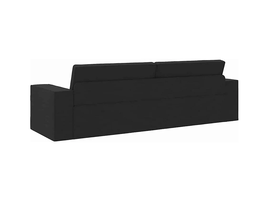 Divano letto da terra nero 245 x 78 x 77 cm in tessuto