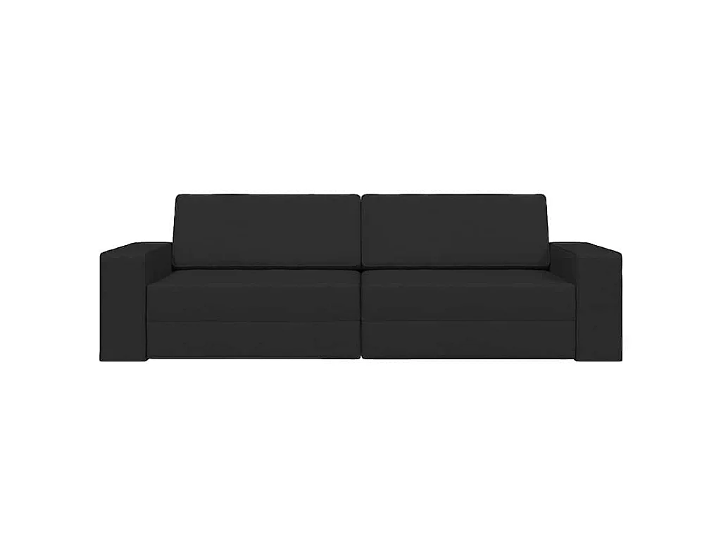 Divano letto da terra nero 245 x 78 x 77 cm in tessuto