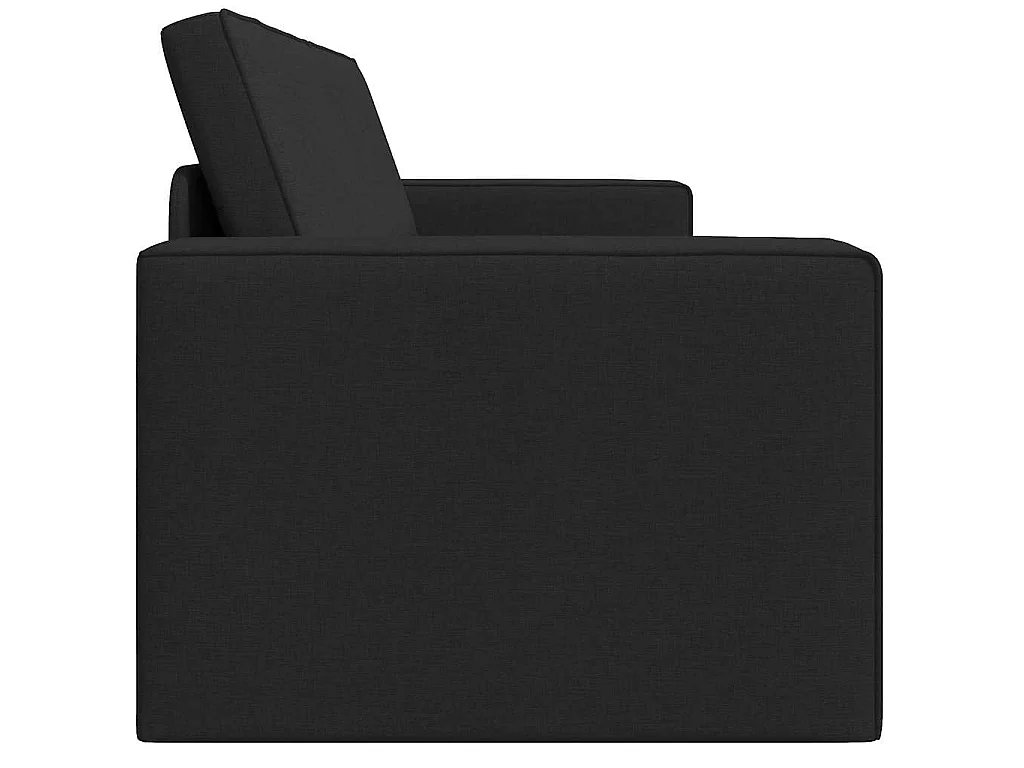 Divano letto da terra nero 245 x 78 x 77 cm in tessuto