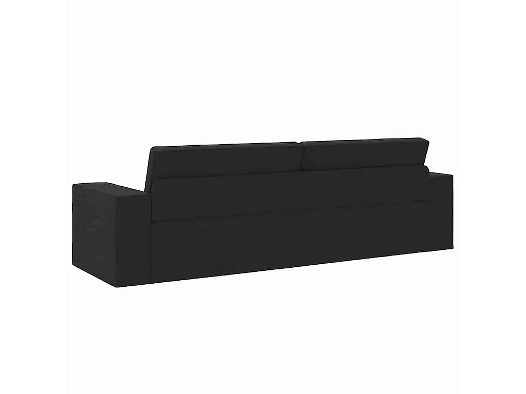 Divano letto da terra nero 245 x 78 x 77 cm in tessuto