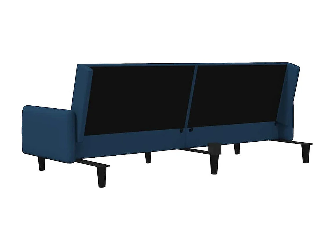 Divano letto a 2 posti in velluto blu