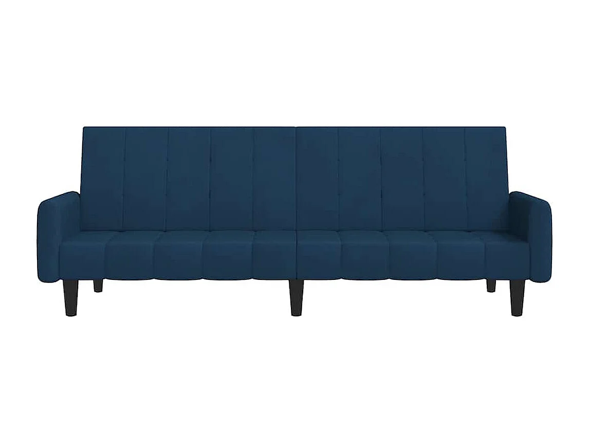 Sofá cama de 2 plazas de terciopelo azul