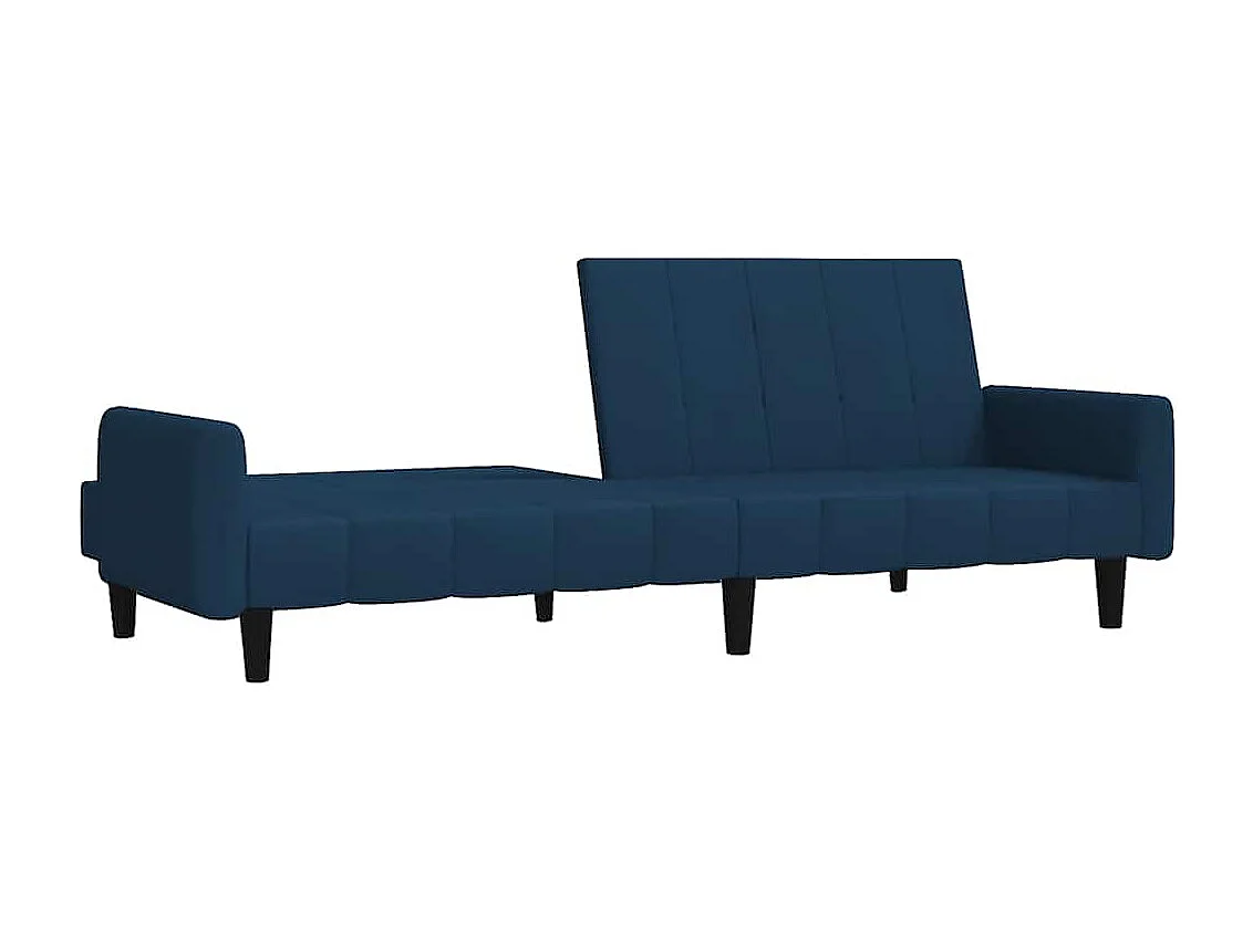 Sofá cama de 2 plazas de terciopelo azul