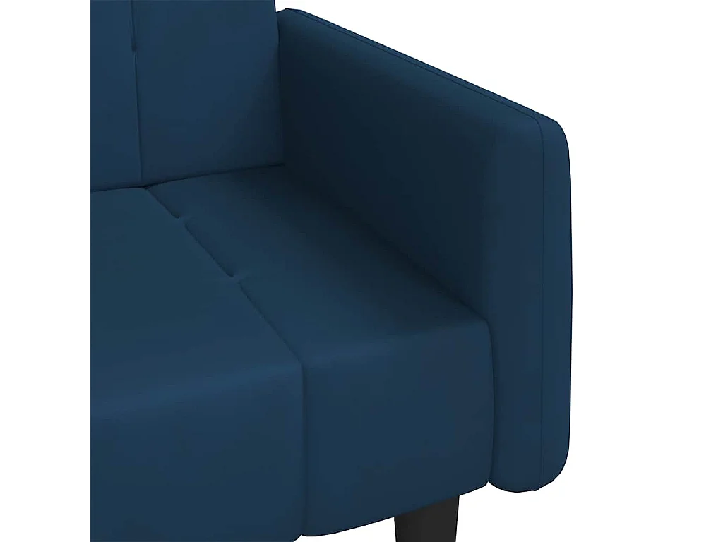 Sofá cama de 2 plazas de terciopelo azul