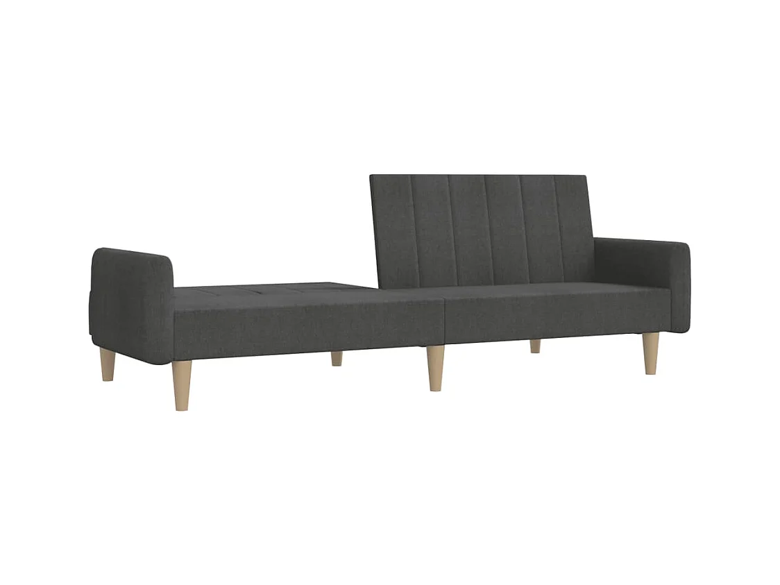 Donkergrijze stoffen 2-zits slaapbank