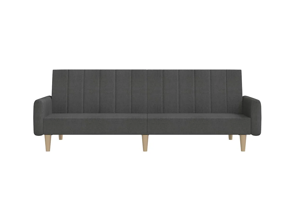 Donkergrijze stoffen 2-zits slaapbank