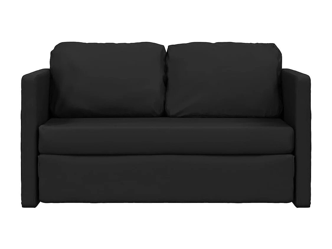 Canapé-lit 2 en 1 noir 112x174x55 cm similicuir