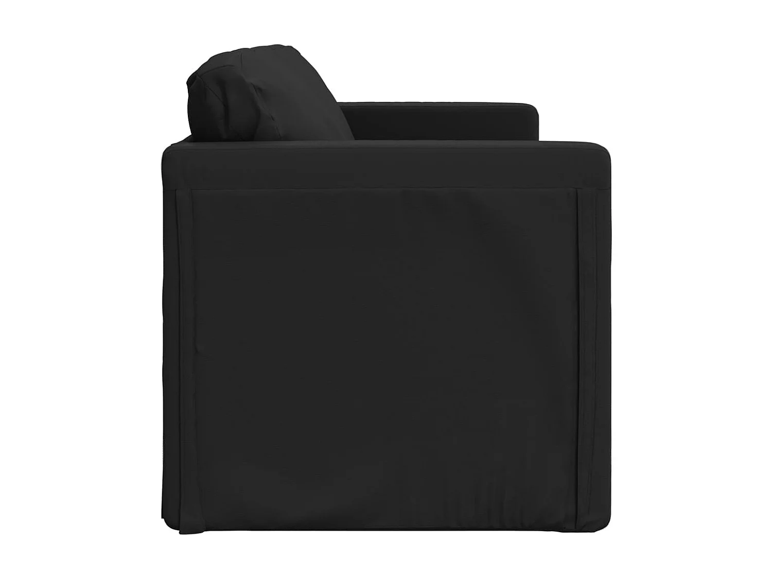 Canapé-lit 2 en 1 noir 112x174x55 cm similicuir