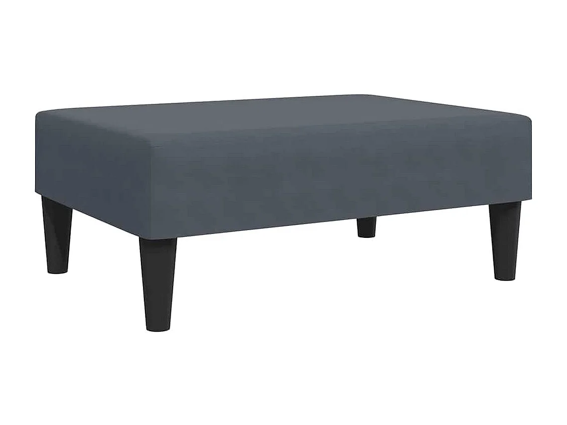 Sofá cama de 2 plazas de terciopelo gris oscuro con reposapiés