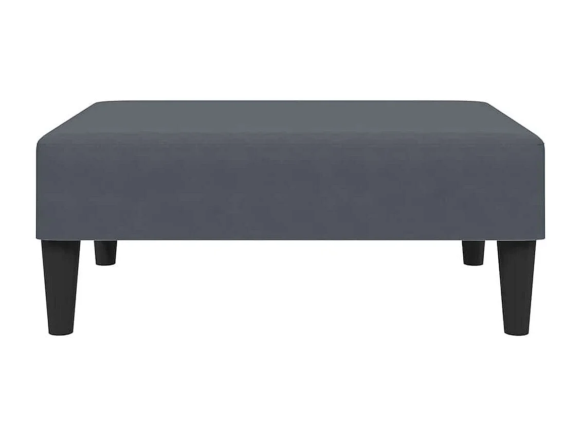 Sofá cama de 2 plazas de terciopelo gris oscuro con reposapiés