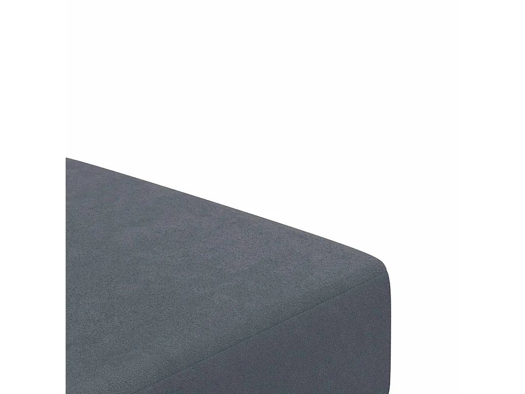 Sofá cama de 2 plazas de terciopelo gris oscuro con reposapiés
