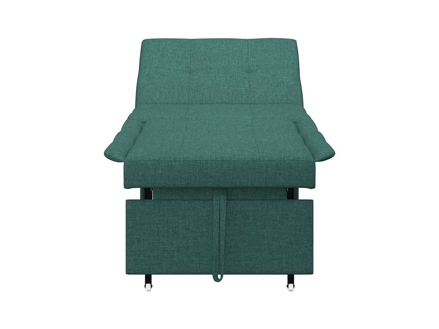 Divano letto verde scuro 194 x 67 x 37 cm tessuto