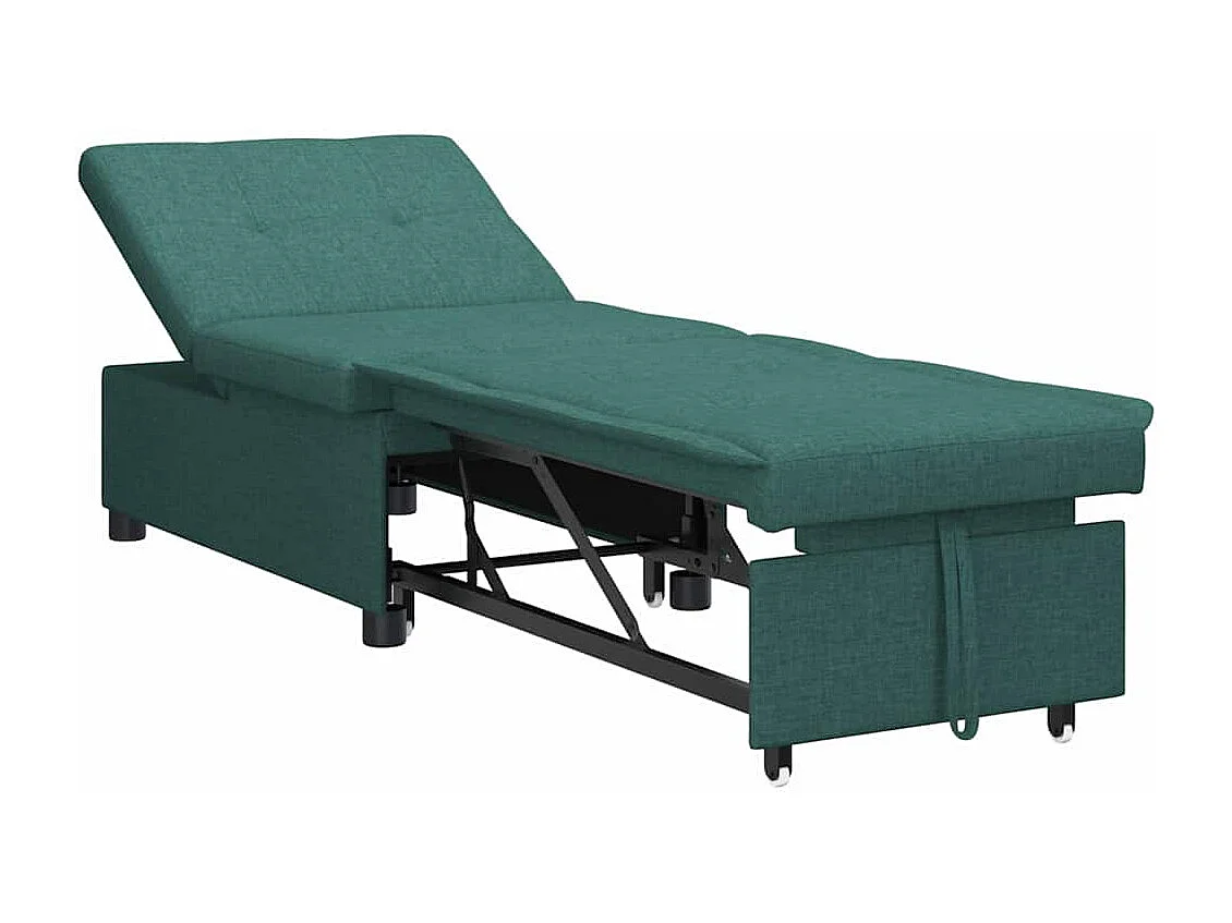 Canapé-Lit Vert foncé 194 x 67 x 37 cm tissu