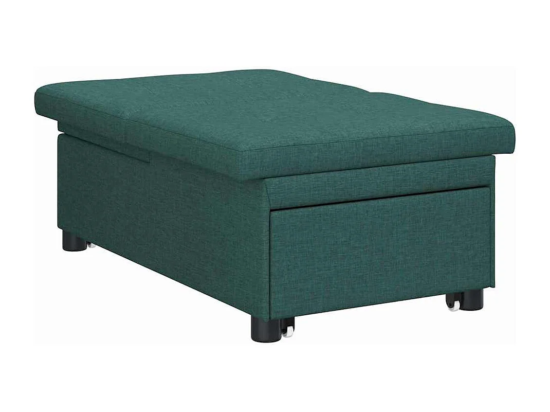 Canapé-Lit Vert foncé 194 x 67 x 37 cm tissu