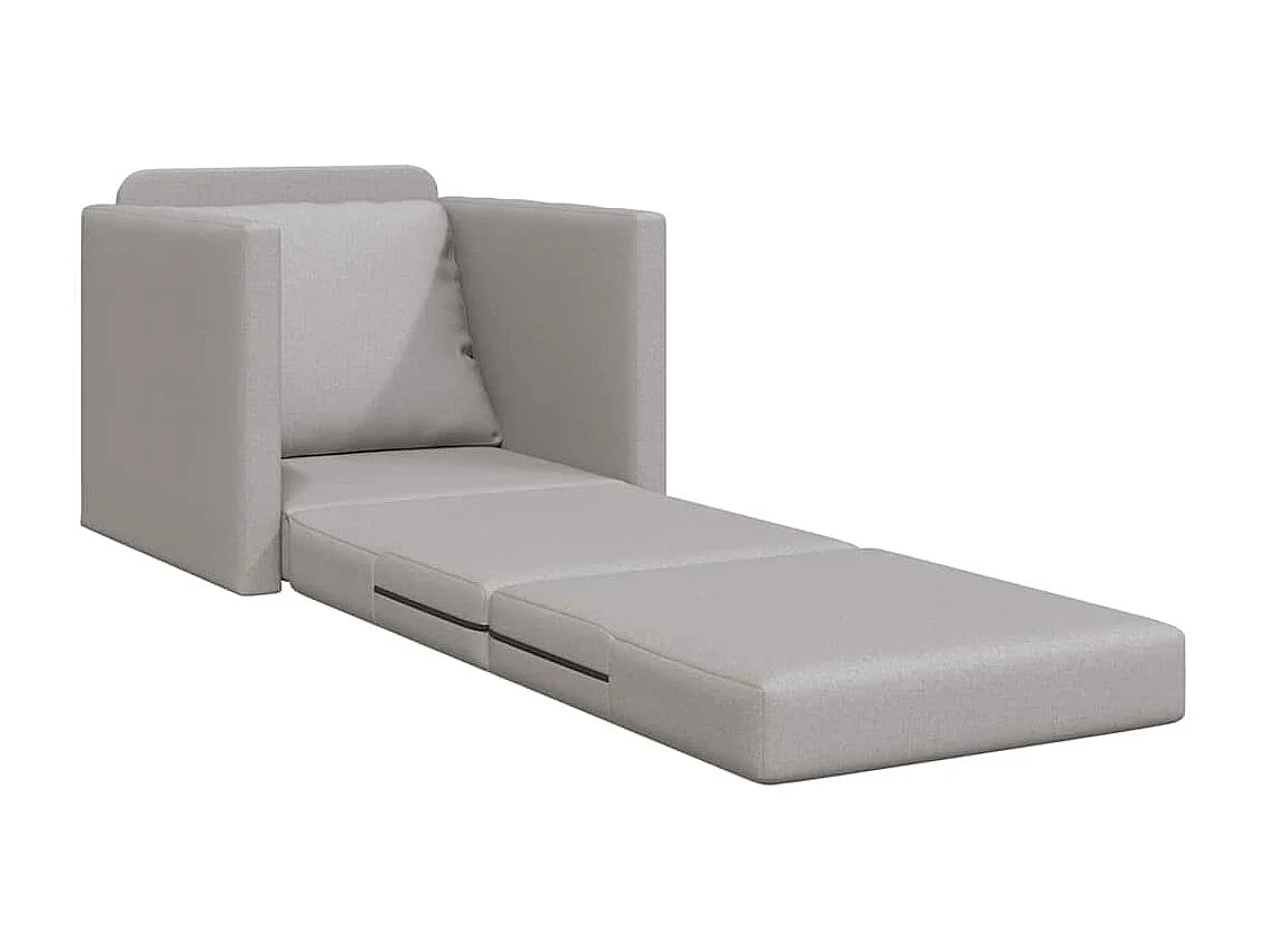 Canapé-lit avec coussin Gris nuage 74 x 77 x 81 cm tissu