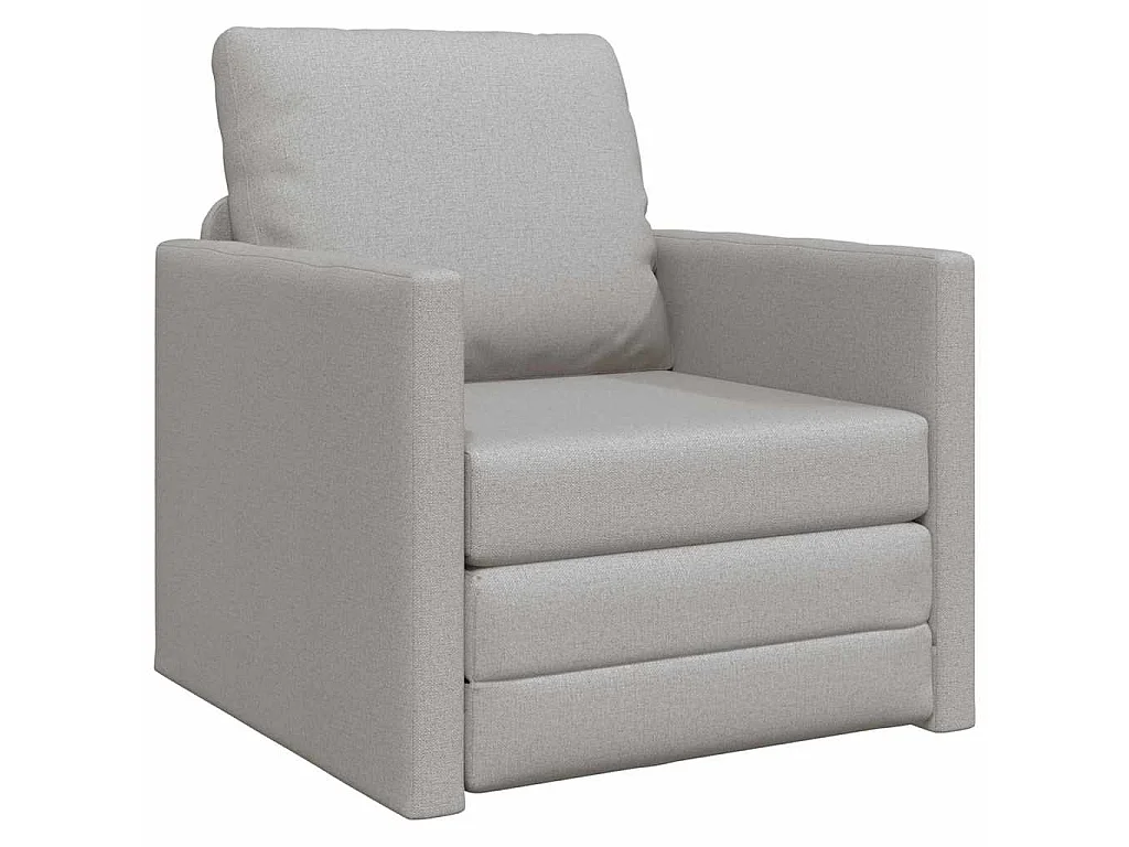 Canapé-lit avec coussin Gris nuage 74 x 77 x 81 cm tissu