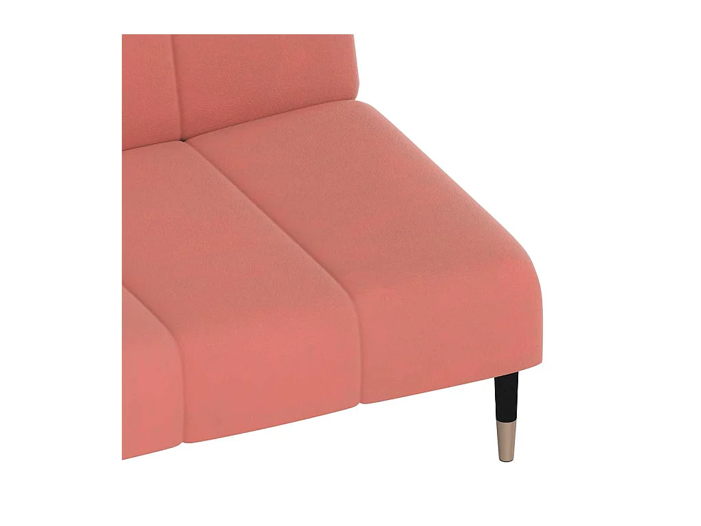 Divano letto a 2 posti in velluto rosa