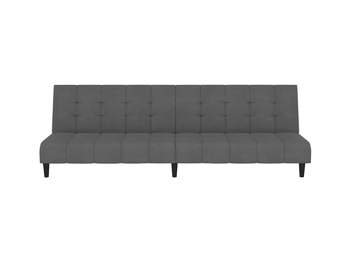 Sofá cama de 2 plazas de terciopelo gris oscuro