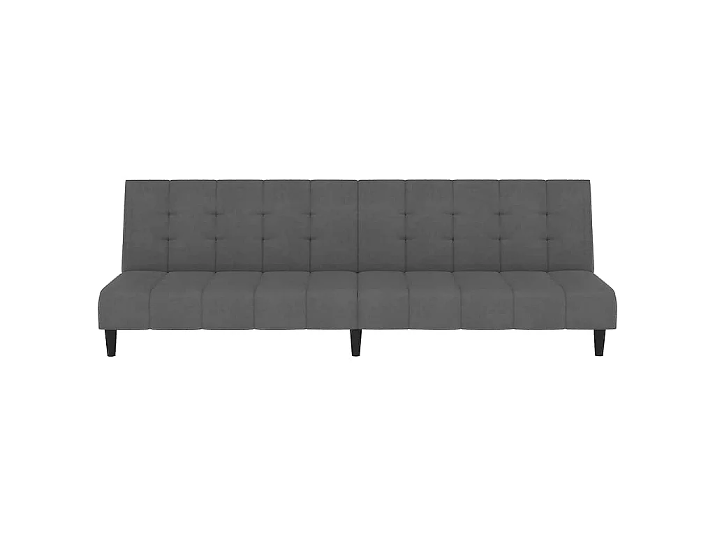Canapé convertible clic-clac 2 places en velours gris foncé