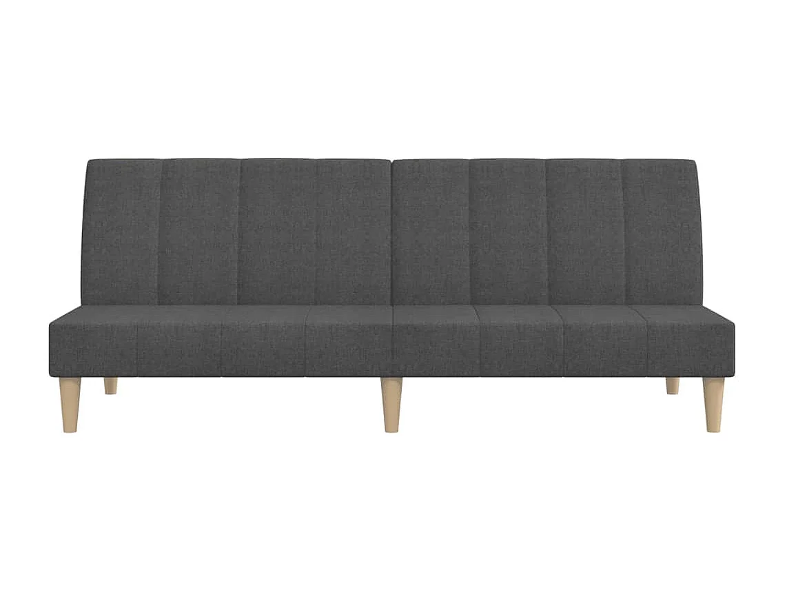 Sofá cama de 2 plazas de tela gris oscuro