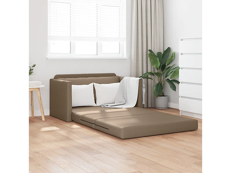 Divano letto Cappuccino 124 x 71 x 78 cm in similpelle
