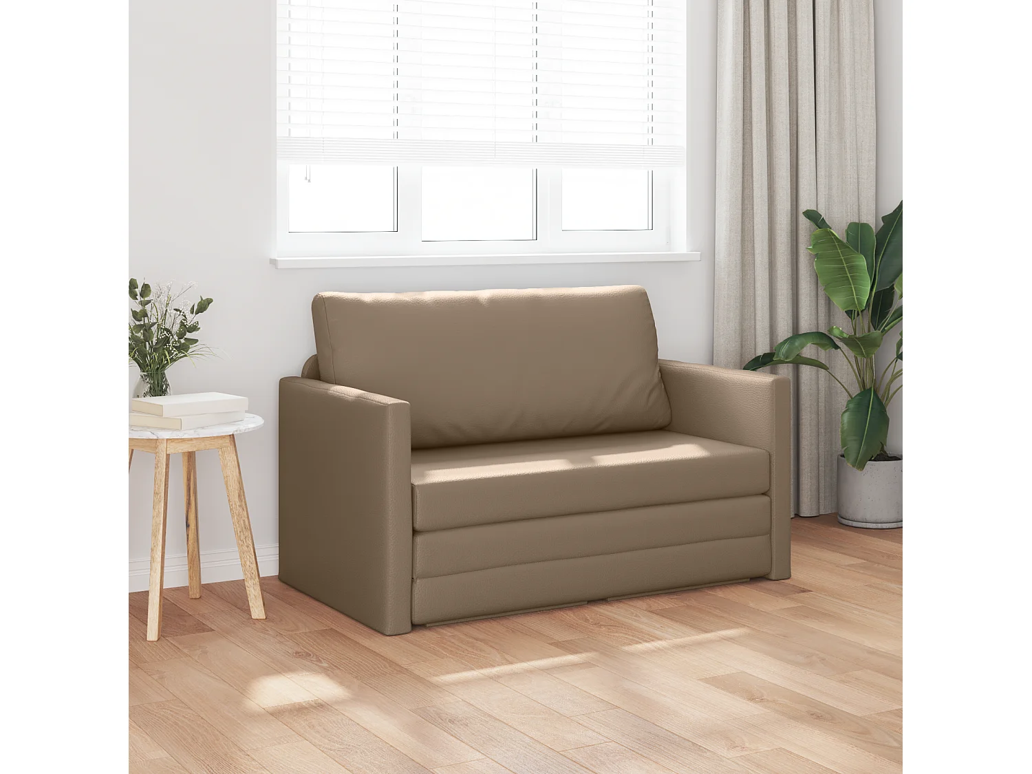 Canapé-Lit Cappuccino 124 x 71 x 78 cm Cuir artificiel