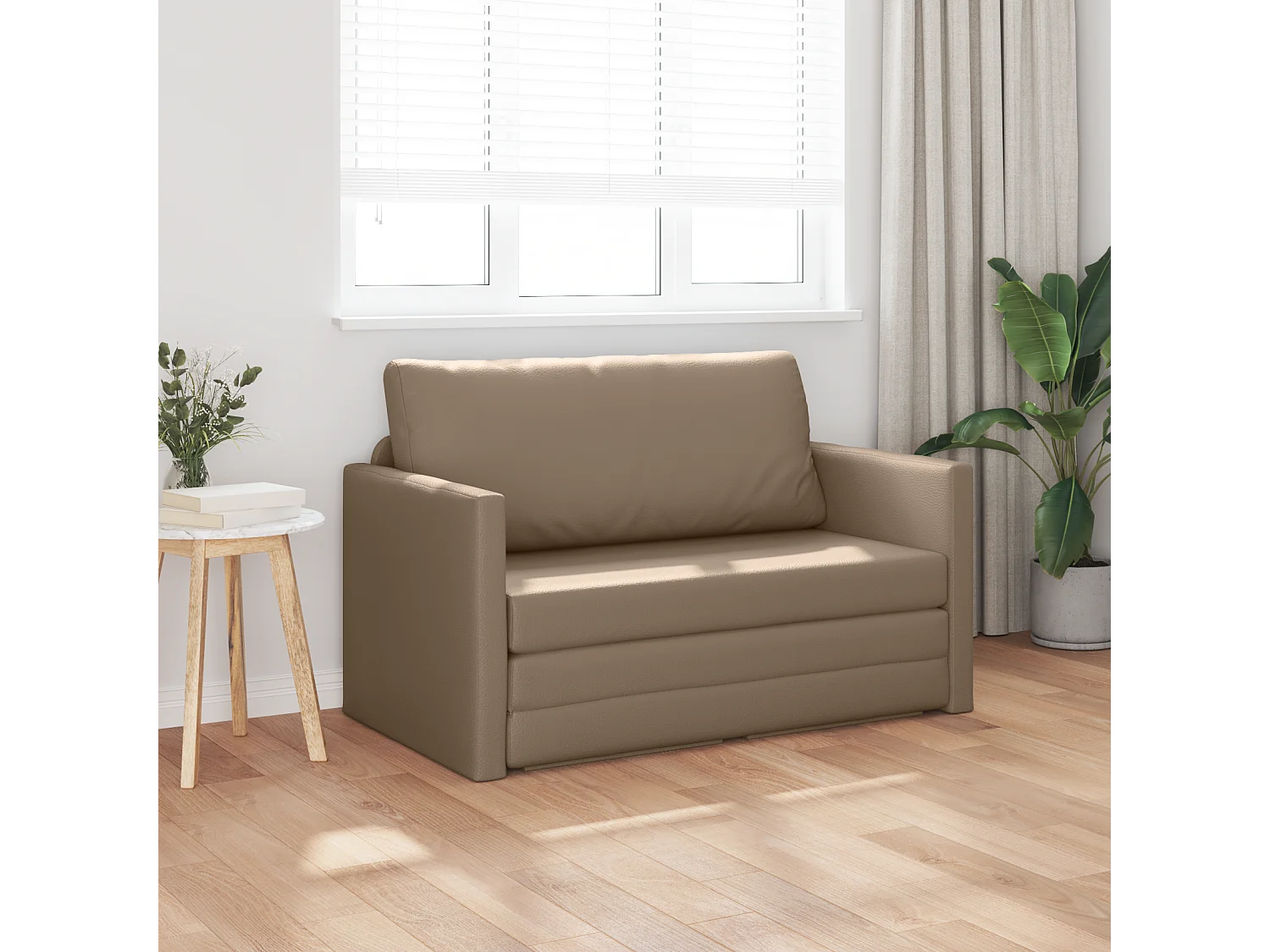 Canapé-Lit Cappuccino 124 x 71 x 78 cm Cuir artificiel