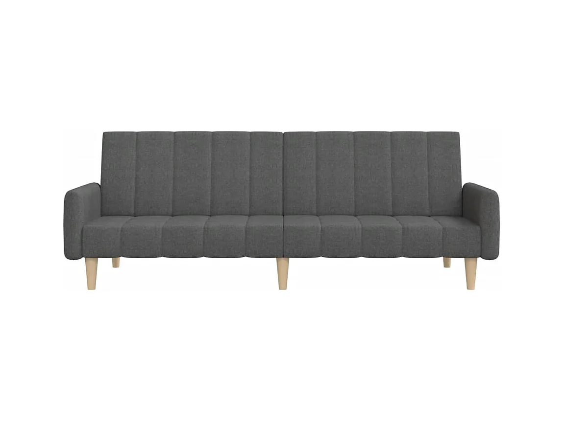 Donkergrijze stoffen 2-zits slaapbank