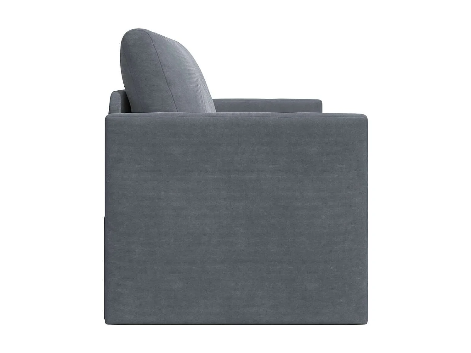 Divano letto grigio scuro 124 x 204 x 61 cm in velluto