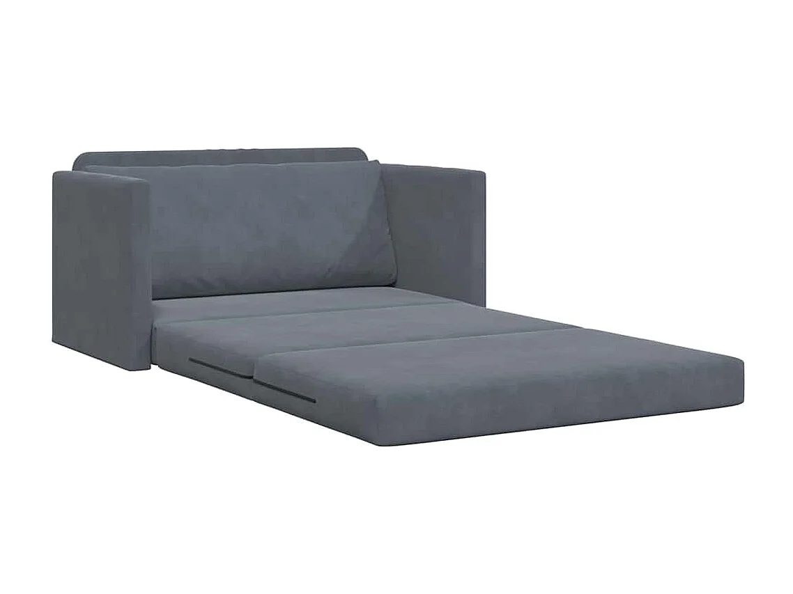 Canapé-Lit Gris foncé 124 x 204 x 61 cm Velours