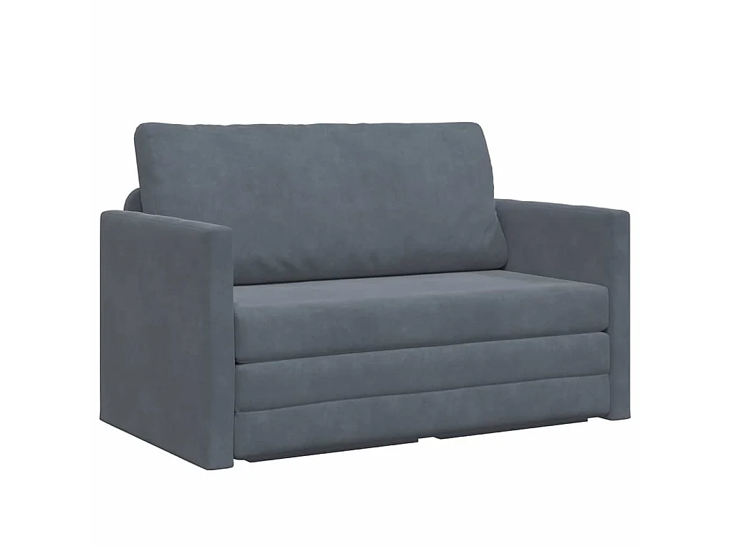 Dunkelgraues Schlafsofa 124 x 204 x 61 cm Samt