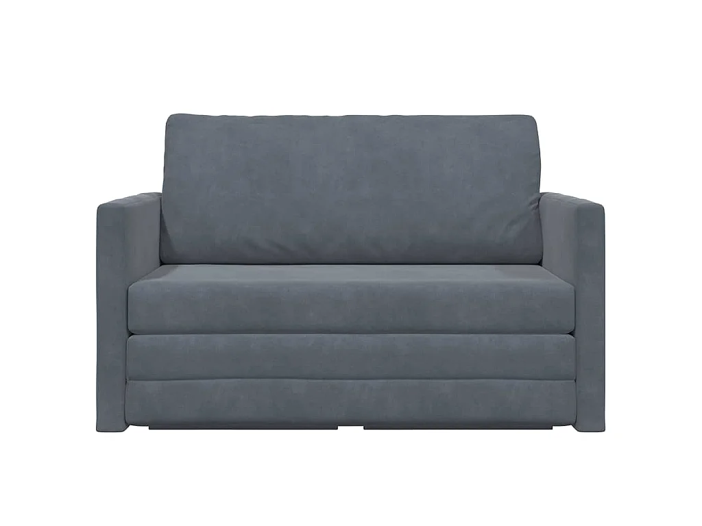 Dunkelgraues Schlafsofa 124 x 204 x 61 cm Samt