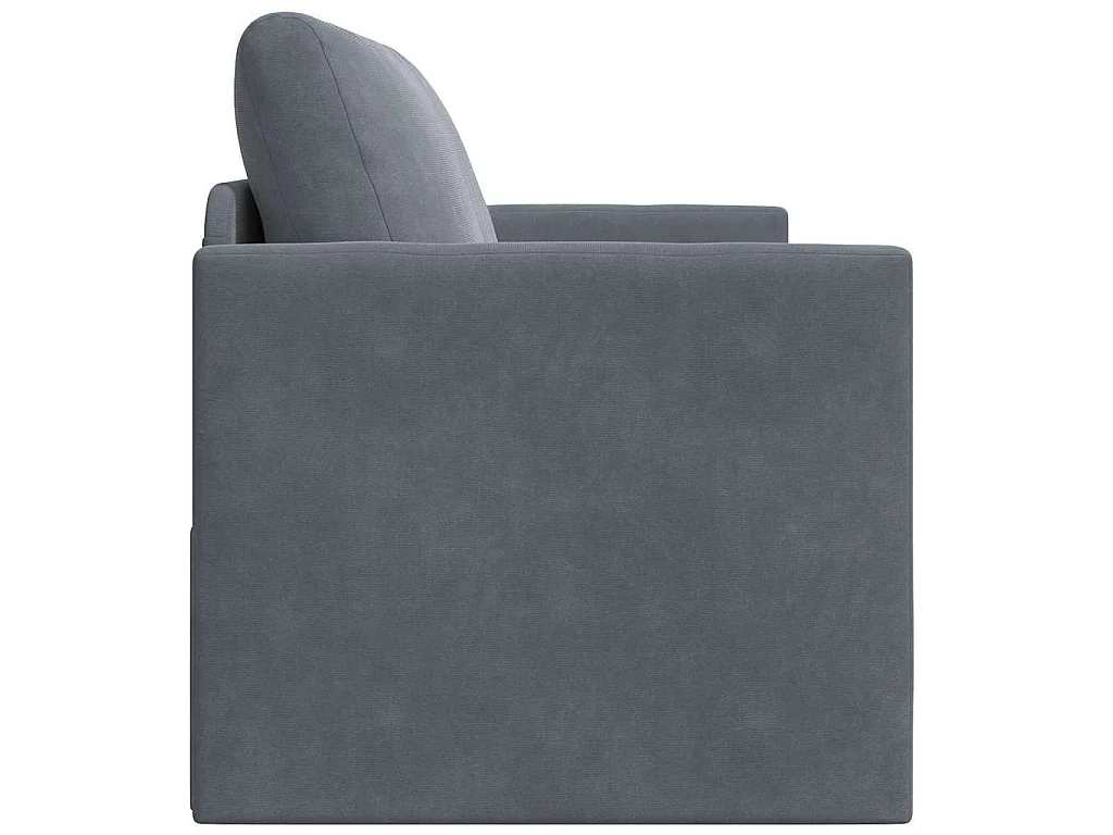 Dunkelgraues Schlafsofa 124 x 204 x 61 cm Samt