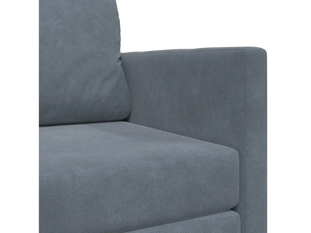 Dunkelgraues Schlafsofa 124 x 204 x 61 cm Samt