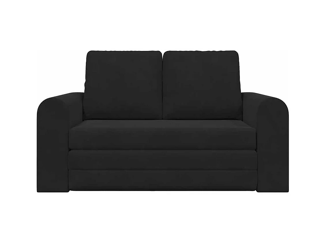 Divano letto nero 148 x 71 x 83 cm in velluto