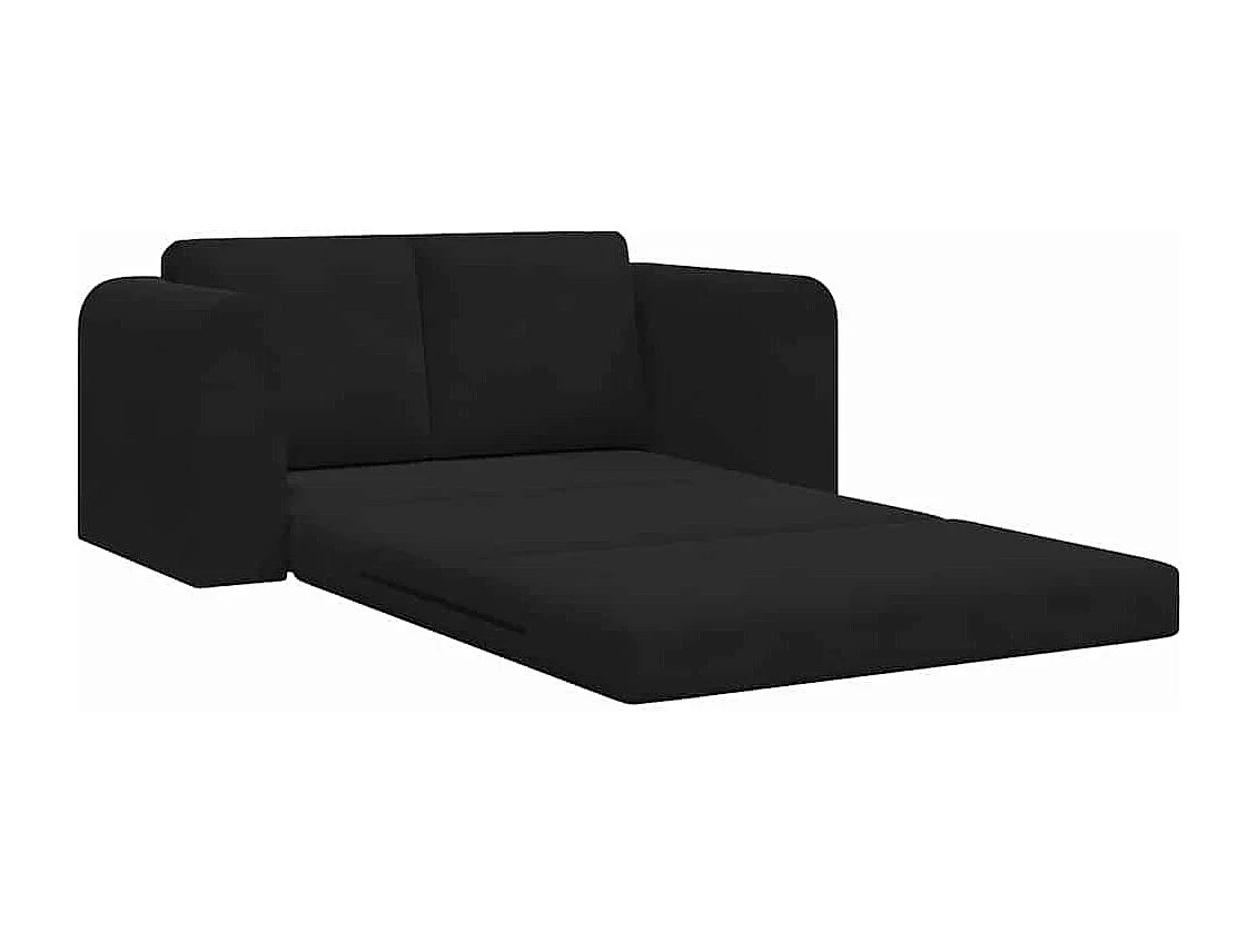 Zwarte slaapbank 148 x 71 x 83 cm fluweel